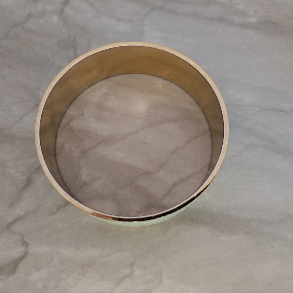 💚 Vintage 2000's 00's Y2K J.Crew Mint Green Enamal Wide Bangle Bracelet 💚 - Picture 9 of 11
